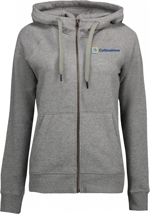 ID - Cphbusiness Hoodie W. Zip  (Woman) - Grey Melange